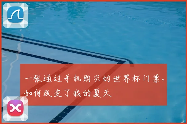 一张通过手机购买的世界杯门票,如何改变了我的夏天