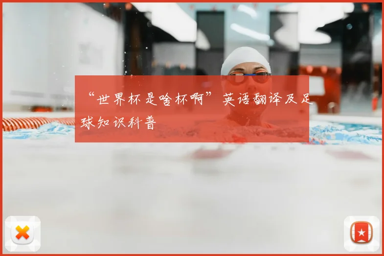 “世界杯是啥杯啊”英语翻译及足球知识科普